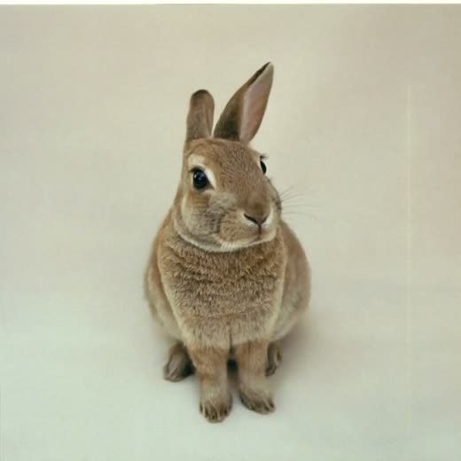 A rabbit sitting upright